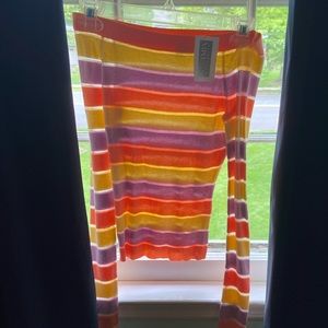 coral delia striped off the shoulder top💗💘